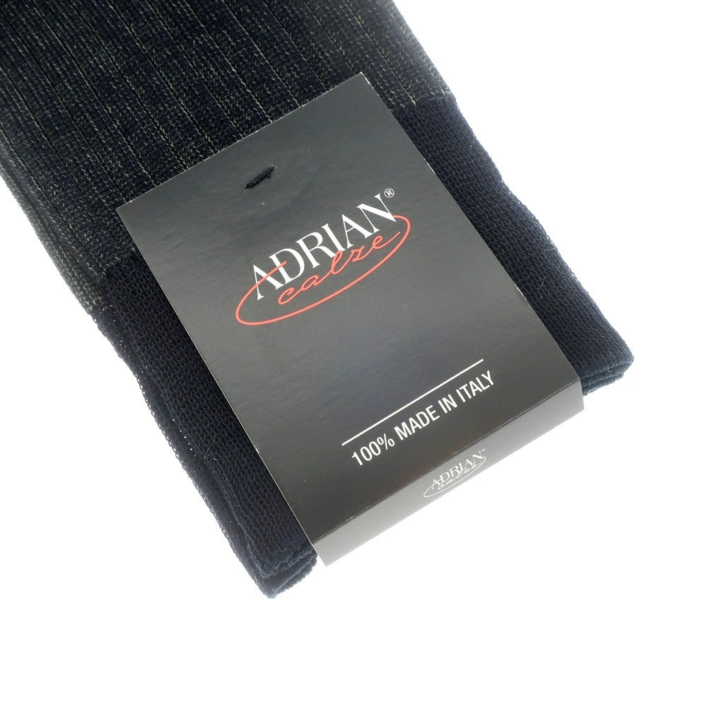 【新品】アドリアン ADRIAN リブ ソックス ダークネイビーxライトグリーン【サイズ39-42】【 状態ランクN 】【 メンズ 】