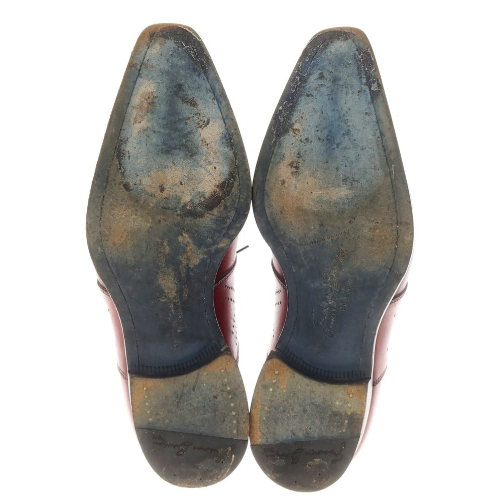【中古】フランチェスコ ベニーニョ FRANCESCO BENIGNO ウイングチップ ドレスシューズ レッドxアッシュブラウン【 6 】【 状態ランクC 】【 メンズ 】