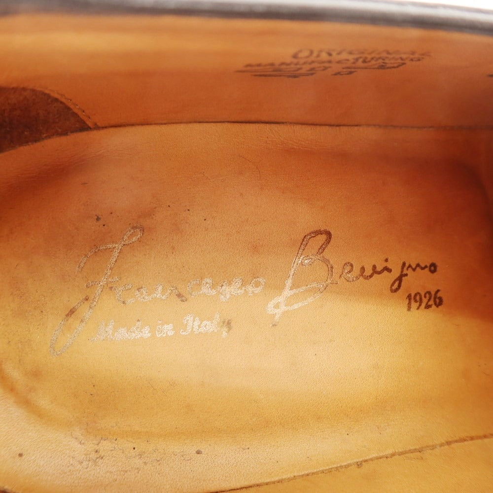 【中古】フランチェスコ ベニーニョ FRANCESCO BENIGNO ウイングチップ ドレスシューズ レッドxアッシュブラウン【 6 】【 状態ランクC 】【 メンズ 】