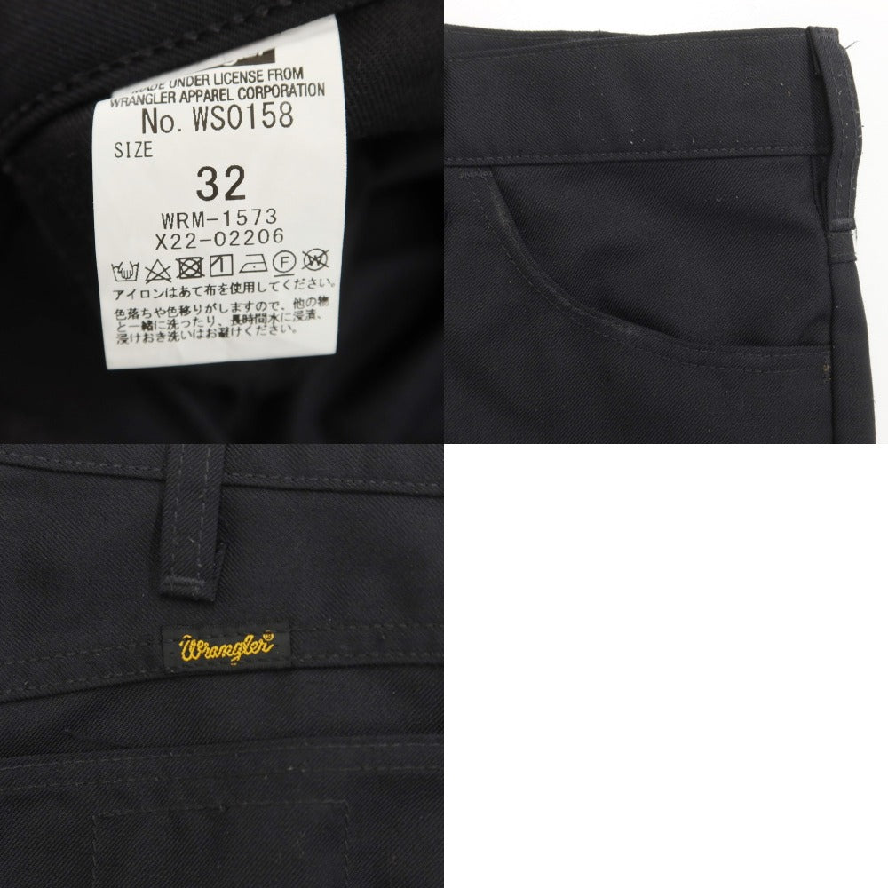 【中古】ラングラー Wrangler ウールポリエステルナイロン カジュアルスラックスパンツ ブラック【サイズ32】【BLK】【S/S】【状態ランクB】【メンズ】【759377】