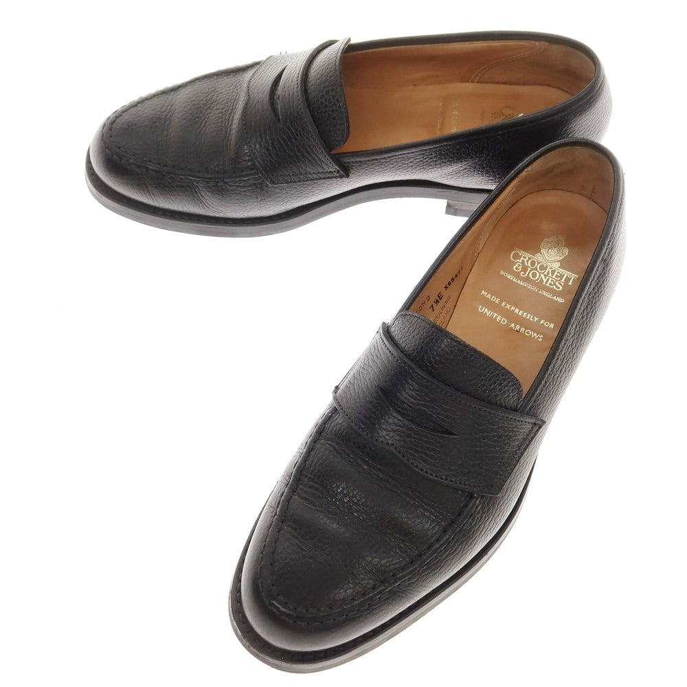 【中古】クロケットアンドジョーンズ CROCKETT&JONES ユナイテッドアローズ別注 BOSTON2 コインローファー ブラック【 7