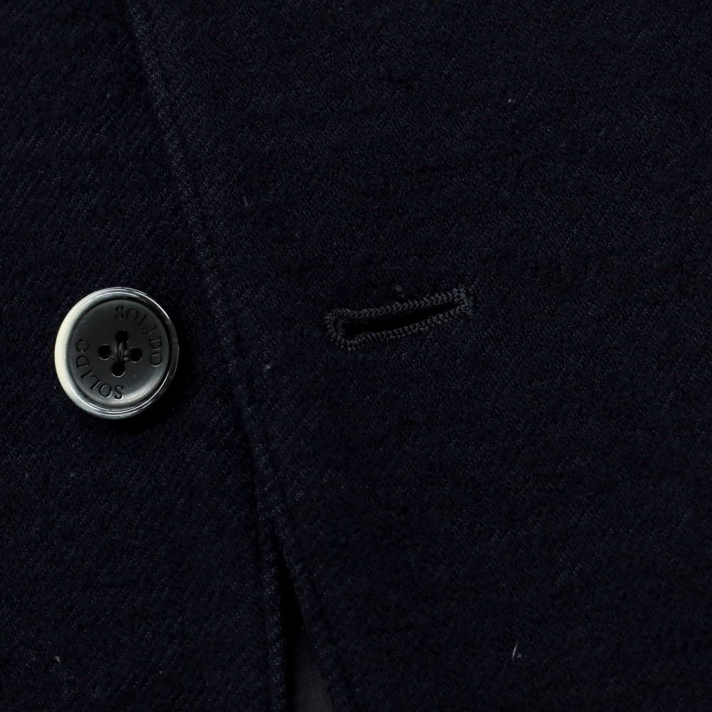 【中古】ソリード SOLIDO ウールナイロンコットン 2つボタンスーツ ダークネイビー【 2 】【 状態ランクC 】【 メンズ 】