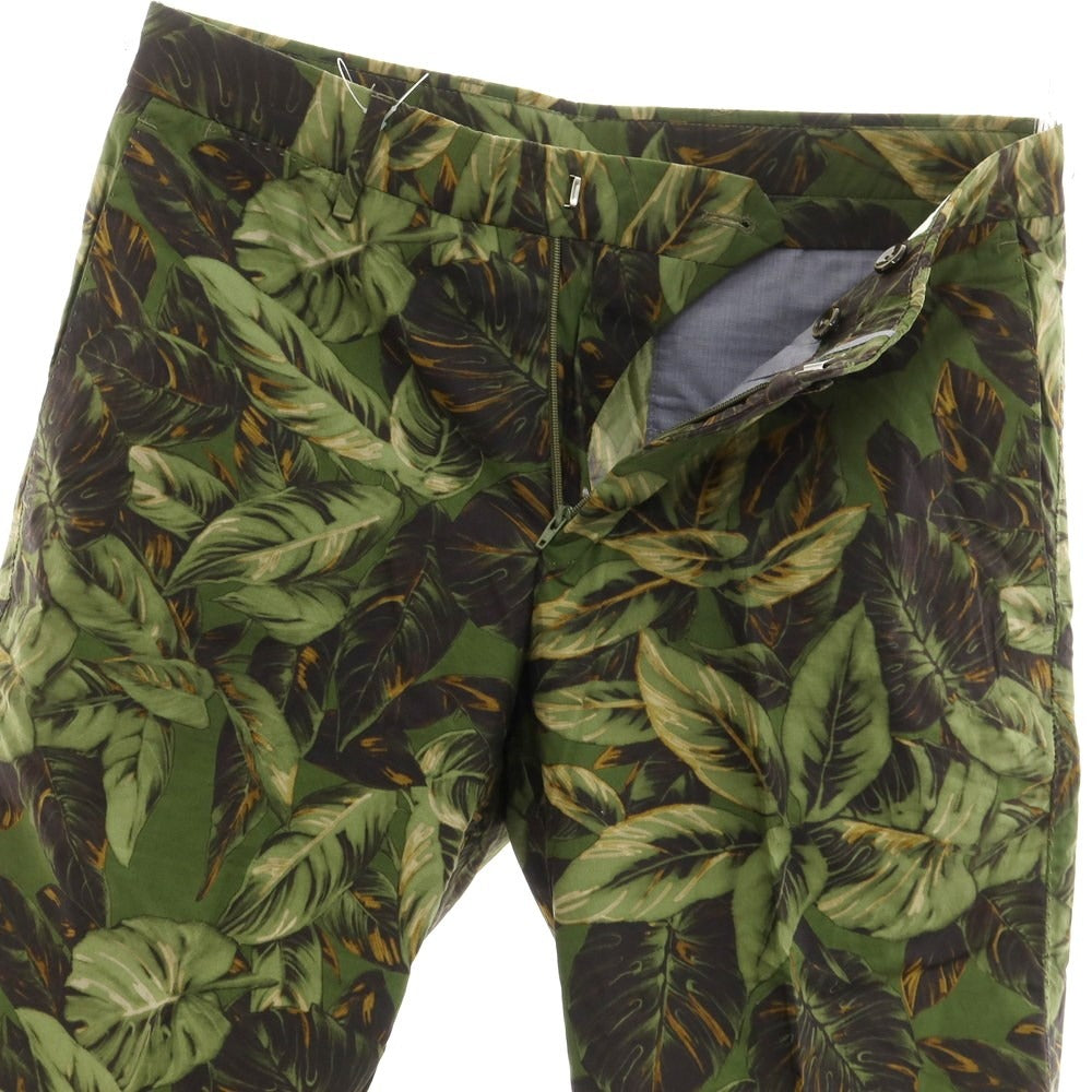 【中古】ピーティートリノ PT TORINO BERMUDA ボタニカル柄 ショートパンツ グリーン【 44 】【 状態ランクA 】【 メンズ 】