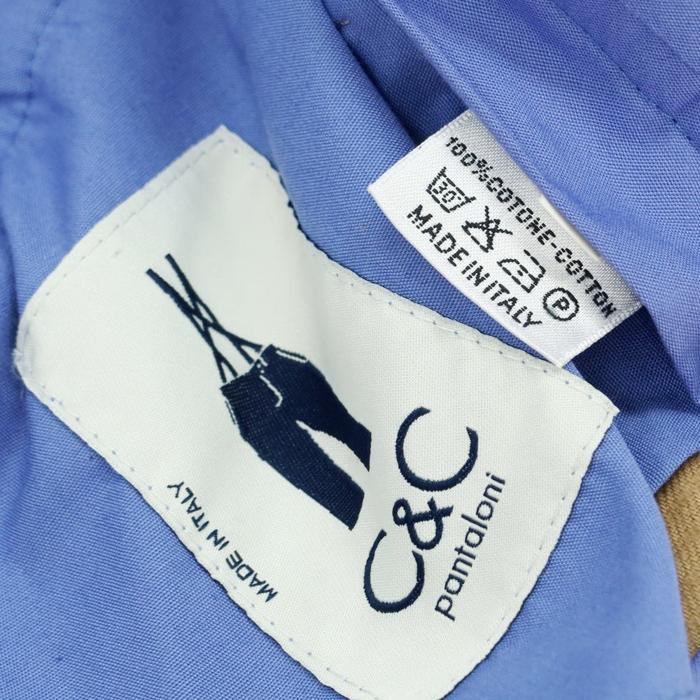 【中古】シーアンドシー パンタローニ C&C PANTALONI コットン コーデュロイパンツ ブラウンベージュ【 42 】【 状態ランクB 】【 メンズ 】