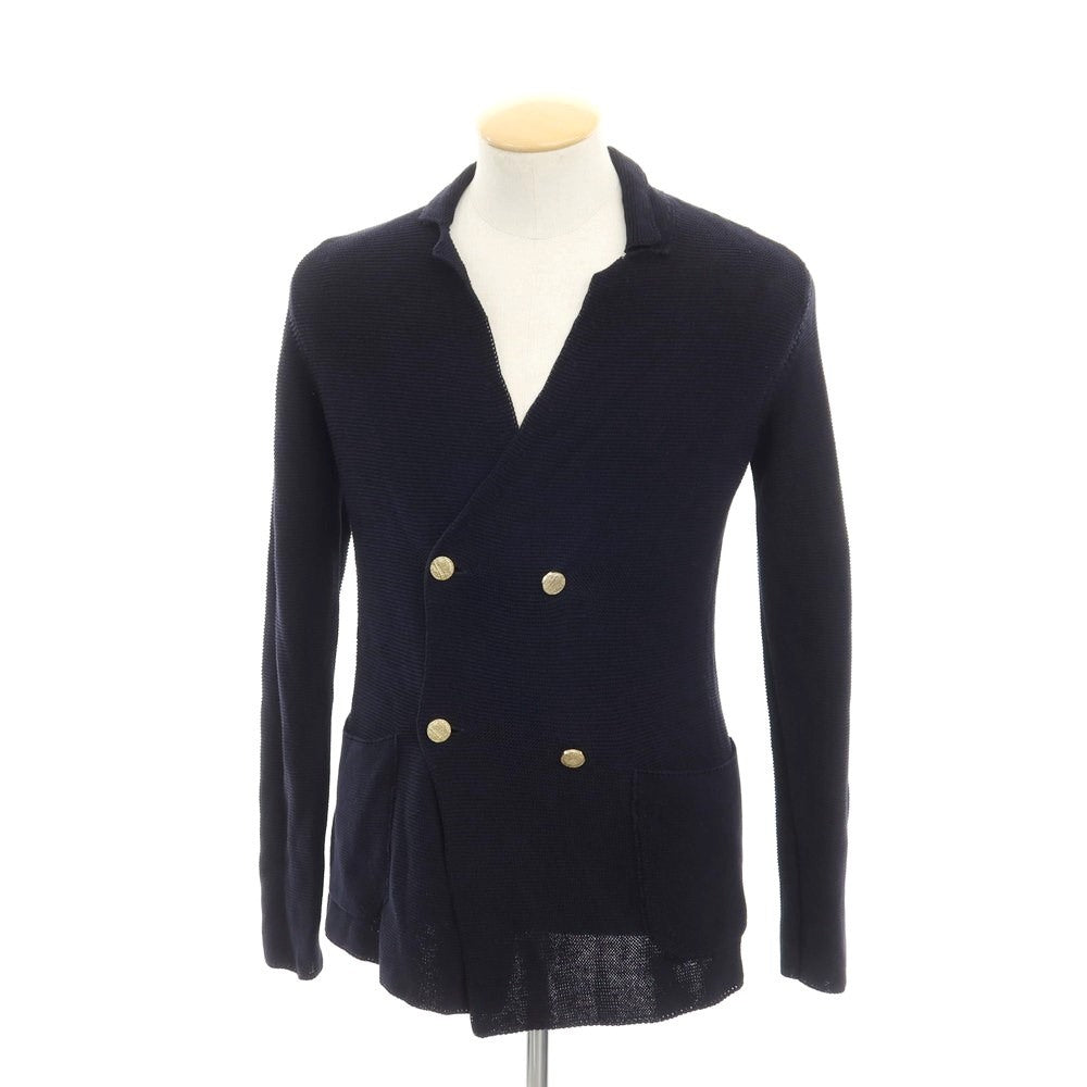 【中古】ロベルトコリーナ ROBERTO COLLINA コットン カーディガン ネイビー【サイズ44】【NVY】【S/S】【状態ランクB】【メンズ】【759381】