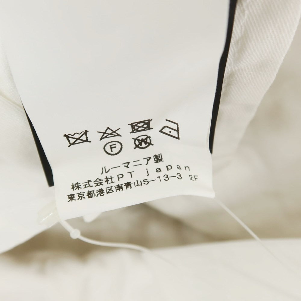 【中古】ピーティートリノ PT TORINO BERMUDA コットン ストライプ ショートパンツ ホワイトxベージュ【サイズ44】【WHT】【S/S】【状態ランクB】【メンズ】【759291】
