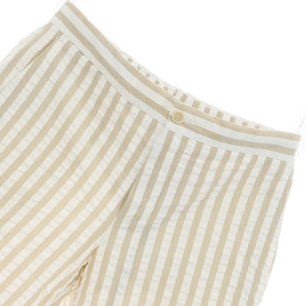 【中古】ピーティートリノ PT TORINO BERMUDA コットン ストライプ ショートパンツ ホワイトxベージュ【サイズ44】【WHT】【S/S】【状態ランクB】【メンズ】【759291】