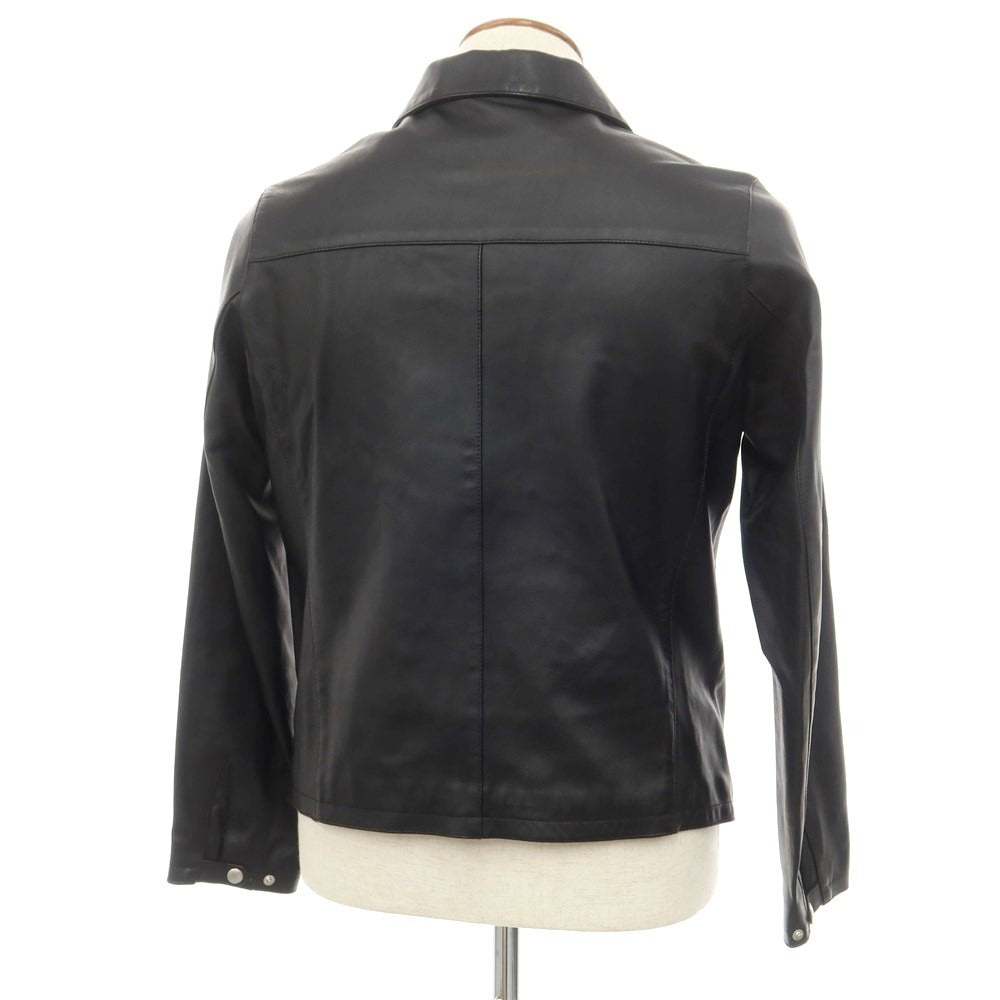 【中古】チンクアンタ Cinquanta シープレザー ジップアップ レザージャケット ブラック【 46 】【 状態ランクB 】【 メンズ 】