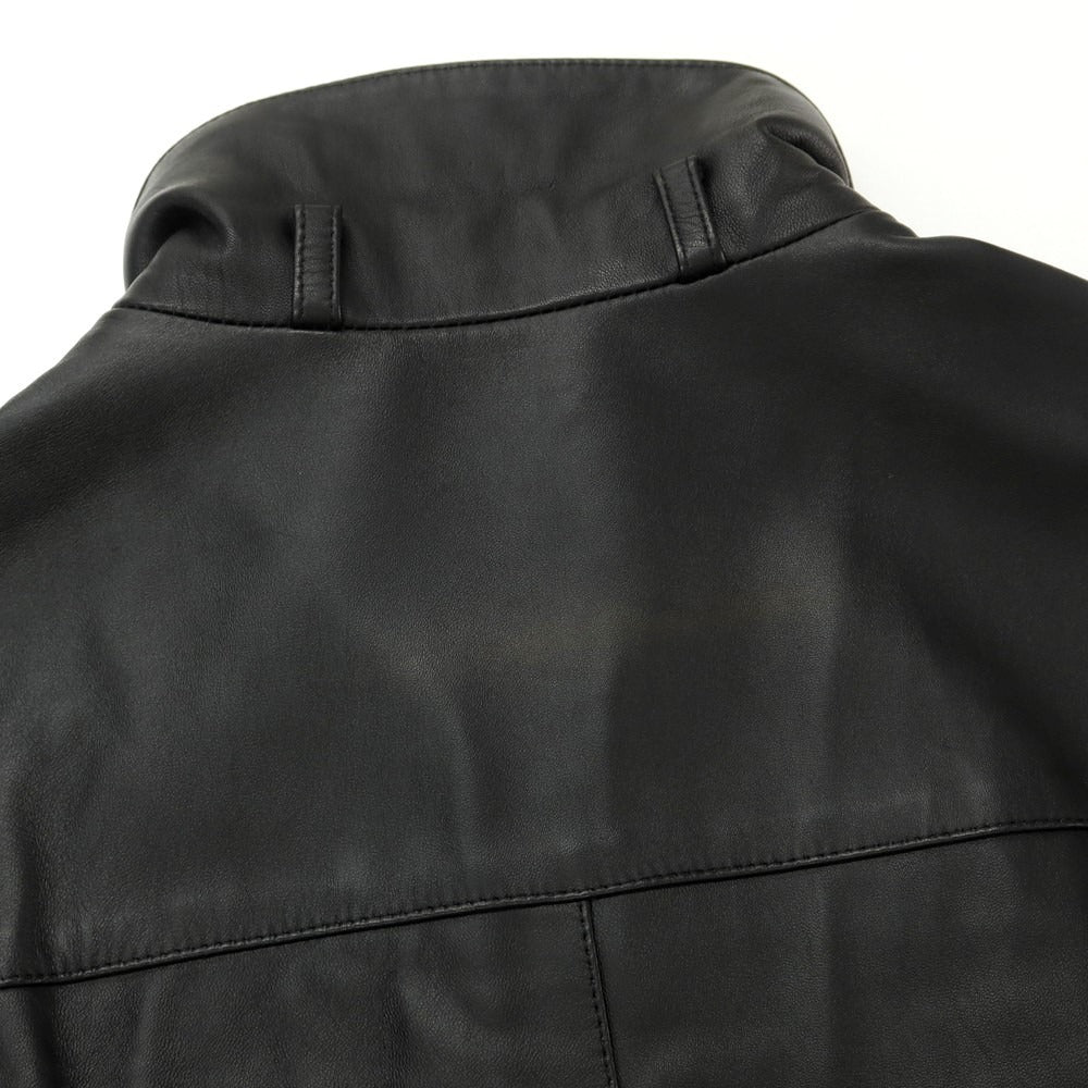 【中古】チンクアンタ Cinquanta シープレザー ジップアップ レザージャケット ブラック【 46 】【 状態ランクB 】【 メンズ 】