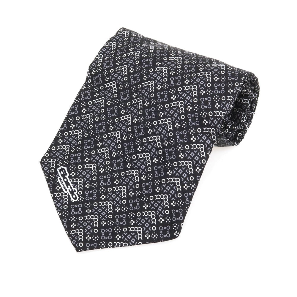 【中古】フィオリオ FIORIO シルク アスコットタイ ブラックxホワイト【 状態ランクB 】【 メンズ 】