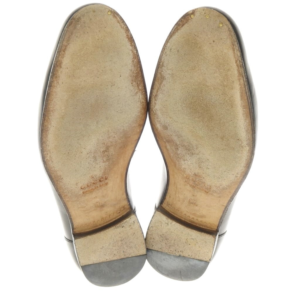 【中古】グッチ GUCCI カーフレザー ホースビット ローファー ブラック【 6.5 】【 状態ランクB 】【 メンズ 】