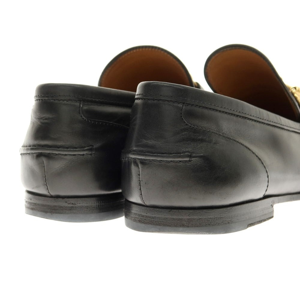 【中古】グッチ GUCCI カーフレザー ホースビット ローファー ブラック【 6.5 】【 状態ランクB 】【 メンズ 】