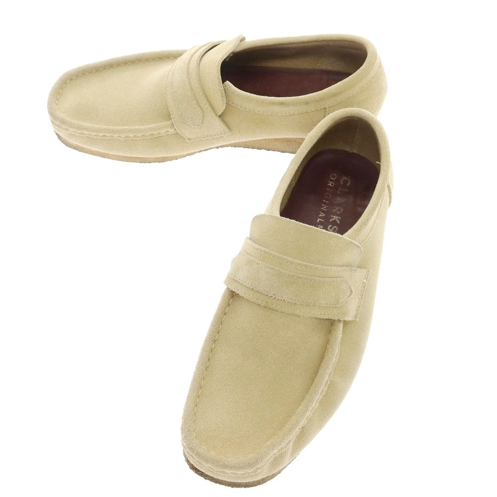 【中古】クラークス Clarks スエード ワラビーローファー ベージュ【 UK7 】【 状態ランクB 】【 メンズ 】 [CPD]