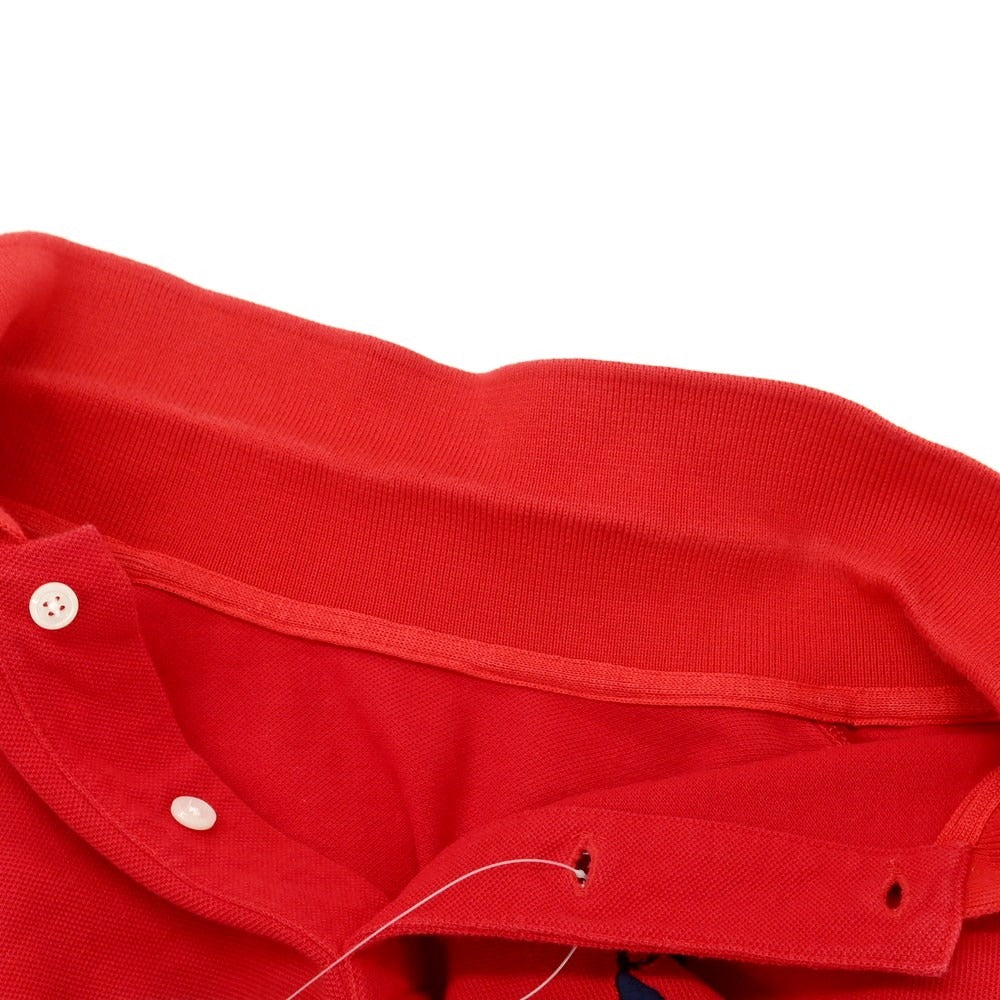【中古】マウンテンリサーチ MOUNTAIN RESEARCH コットン 鹿の子 半袖ポロシャツ レッド【サイズL】【RED】【S/S】【状態ランクC】【メンズ】【759285】