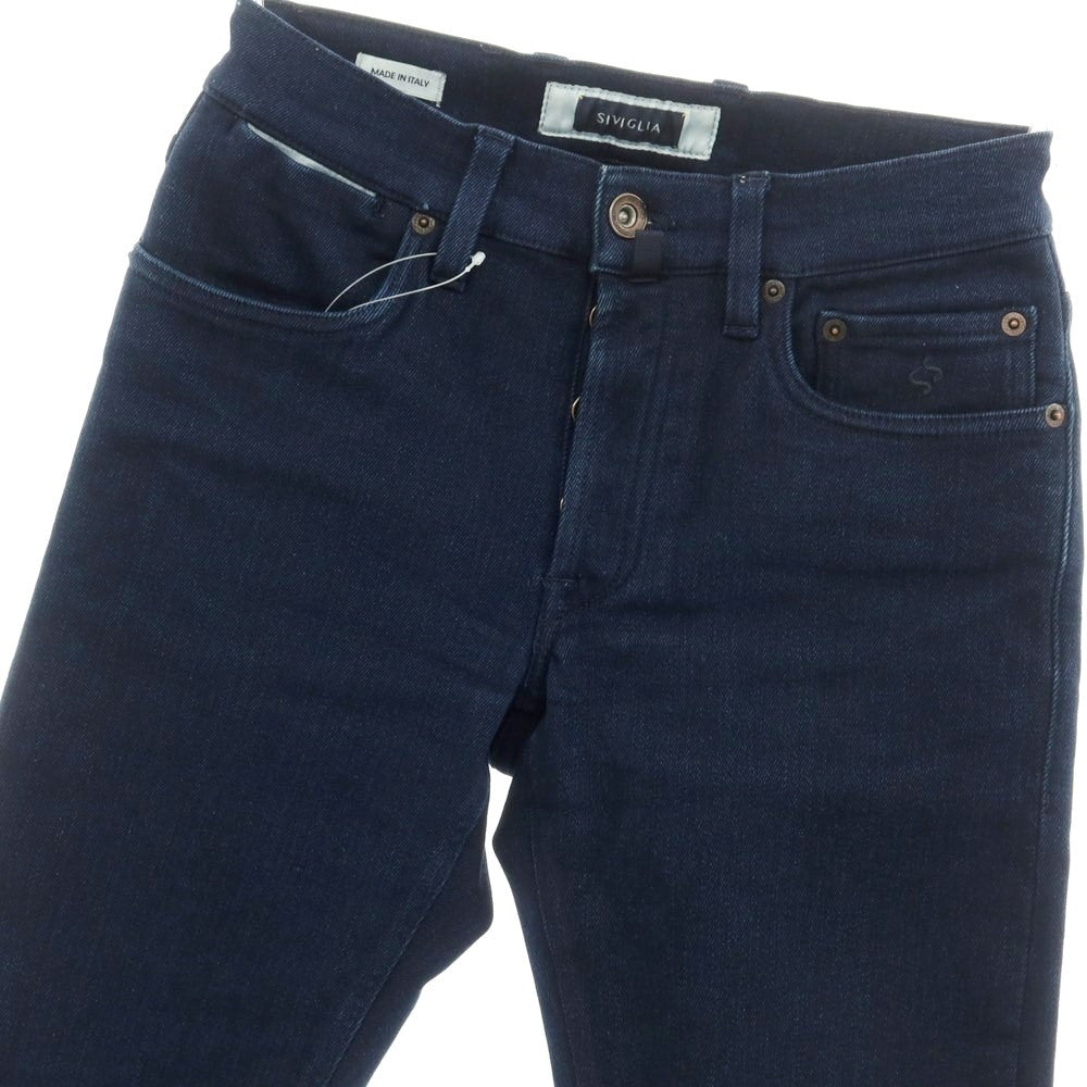 【中古】シビリア SIVIGLIA ジャージー デニムパンツ ジーンズ ネイビー【 28 】【 状態ランクC 】【 メンズ 】