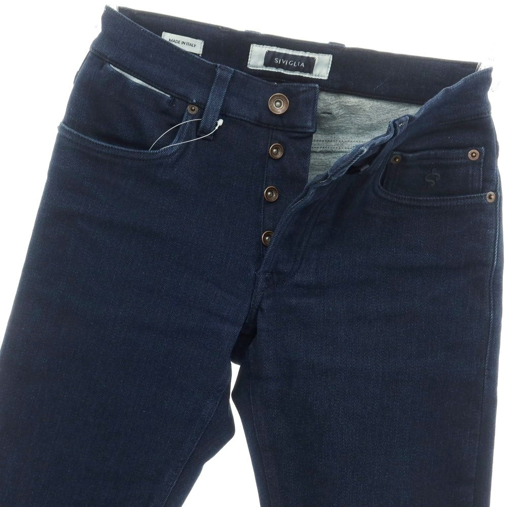 【中古】シビリア SIVIGLIA ジャージー デニムパンツ ジーンズ ネイビー【 28 】【 状態ランクC 】【 メンズ 】