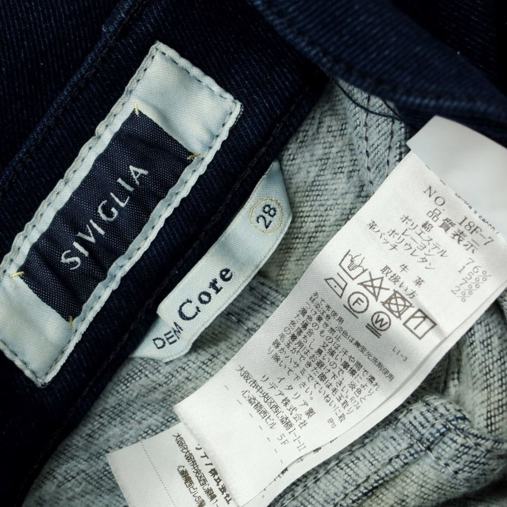 【中古】シビリア SIVIGLIA ジャージー デニムパンツ ジーンズ ネイビー【 28 】【 状態ランクC 】【 メンズ 】
