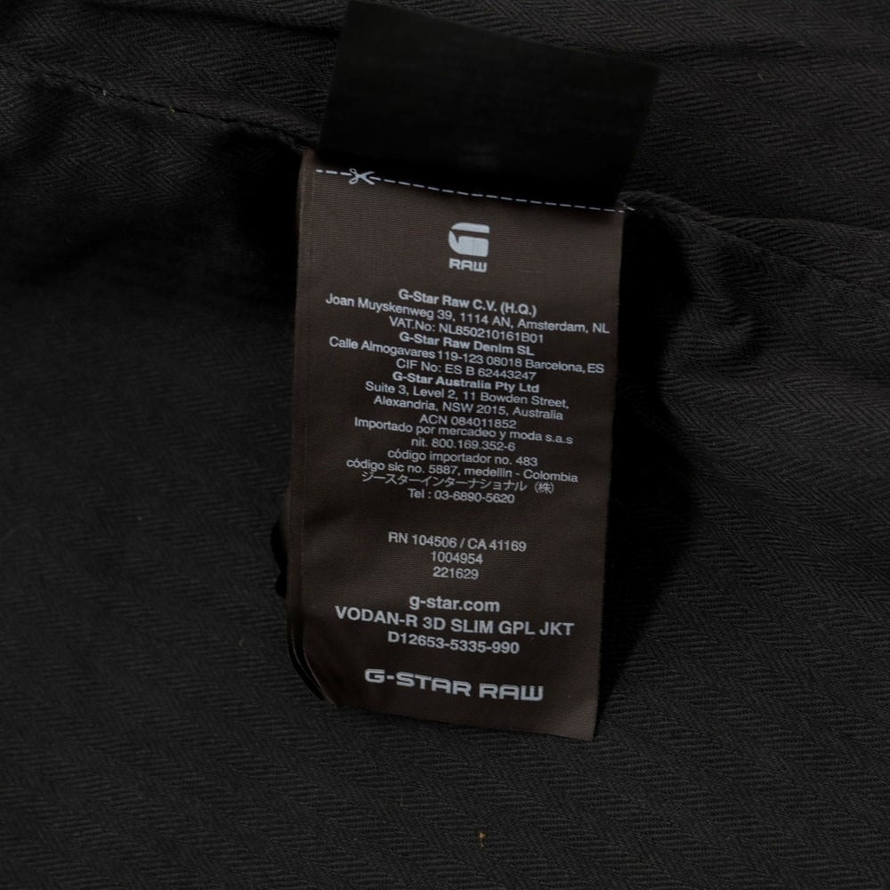 【中古】【未使用】ジースターロウ G-STAR RAW レーヨンポリエステル フェイクレザー ジップアップ ブルゾン ブラック【 XS 】【 状態ランクS 】【 メンズ 】