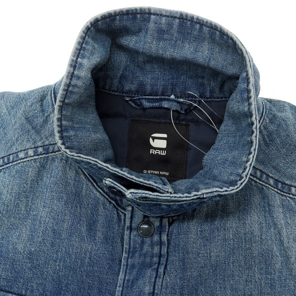 【中古】【未使用】ジースターロウ G-STAR RAW デニム 中綿ブルゾン ブルー【 S 】【 状態ランクS 】【 メンズ 】