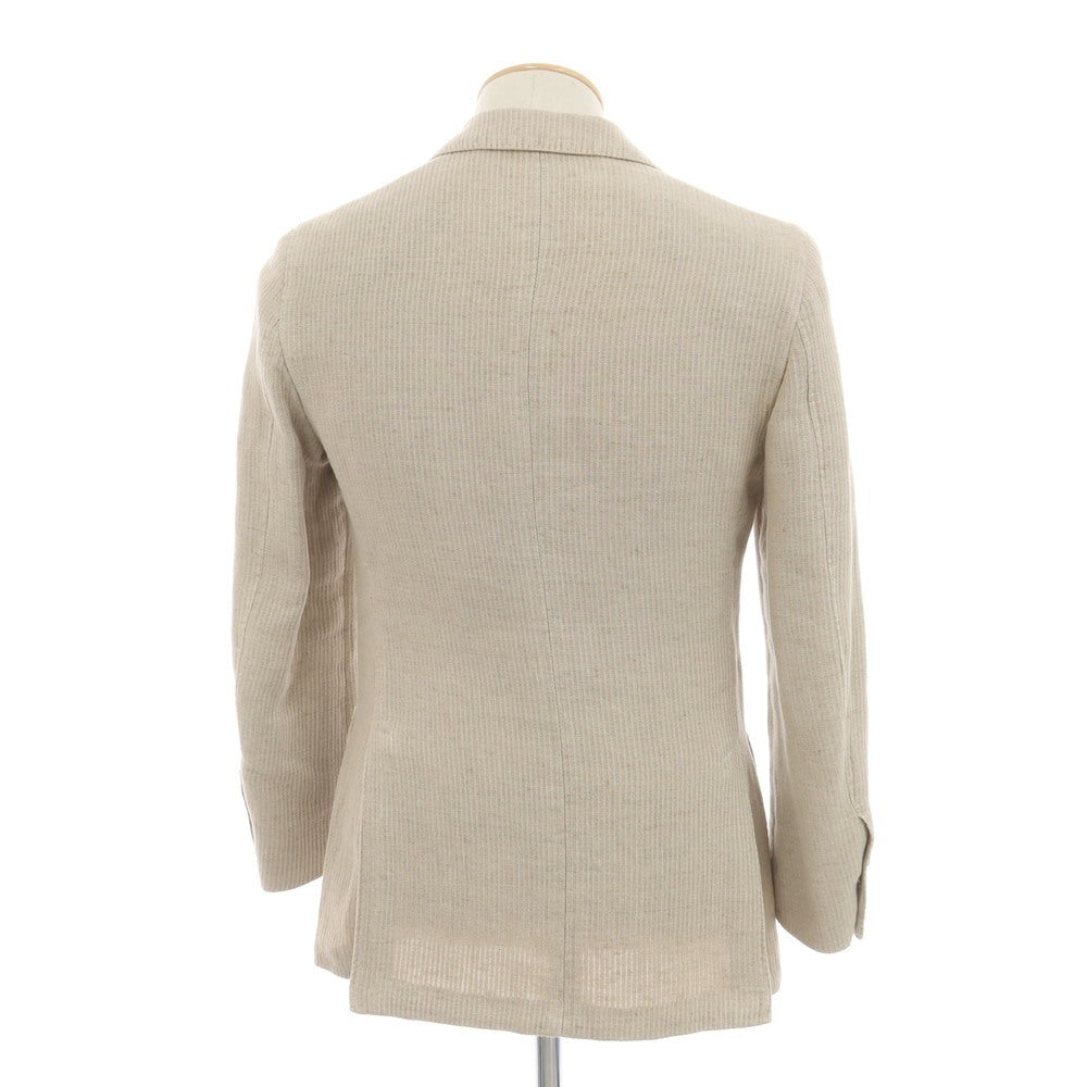 【中古】ラルディーニ LARDINI リネンコットン 3B カジュアルジャケット ベージュ【 44 】【 状態ランクC 】【 メンズ 】