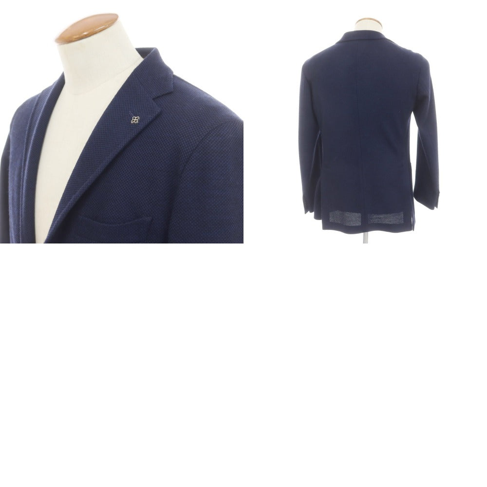 【中古】タリアトーレ TAGLIATORE ISETAN別注 ウール 2B テーラードジャケット ネイビー【 46 】【 状態ランクB 】【 メンズ 】