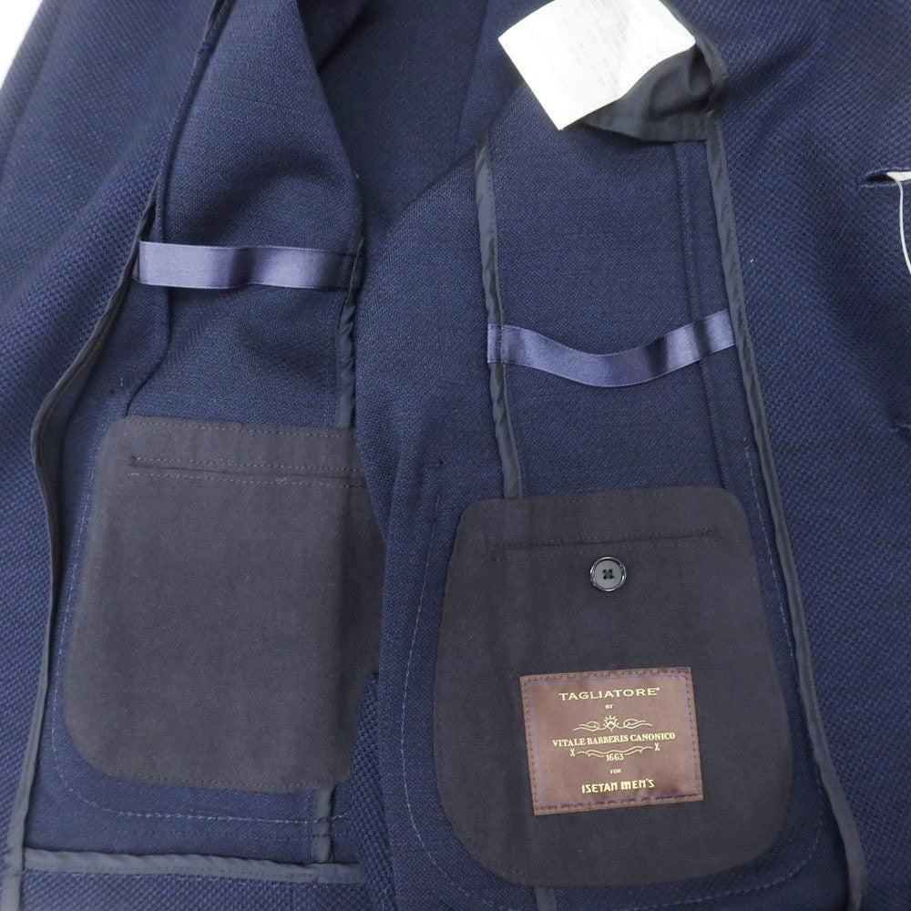 【中古】タリアトーレ TAGLIATORE ISETAN別注 ウール 2B テーラードジャケット ネイビー【 46 】【 状態ランクB 】【 メンズ 】
