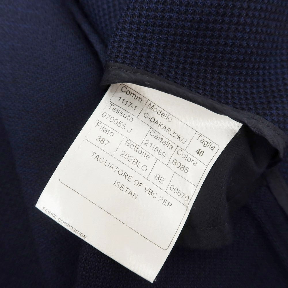 【中古】タリアトーレ TAGLIATORE ISETAN別注 ウール 2B テーラードジャケット ネイビー【 46 】【 状態ランクB 】【 メンズ 】