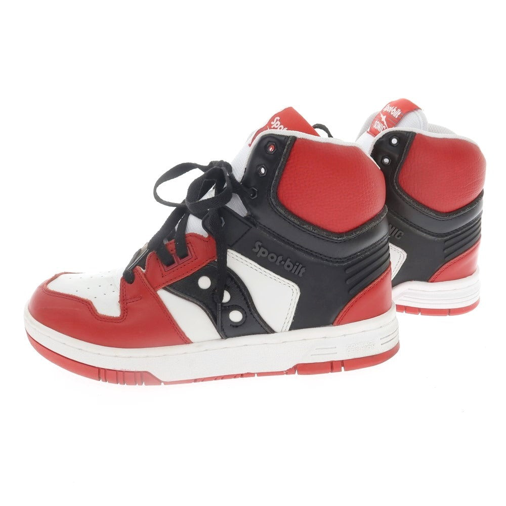 【中古】サッカニー SAUCONY × BEAMS Spot-bilt レザー スニーカー ホワイトxレッド【 26.5cm 】【 状態ランクB 】【 メンズ 】