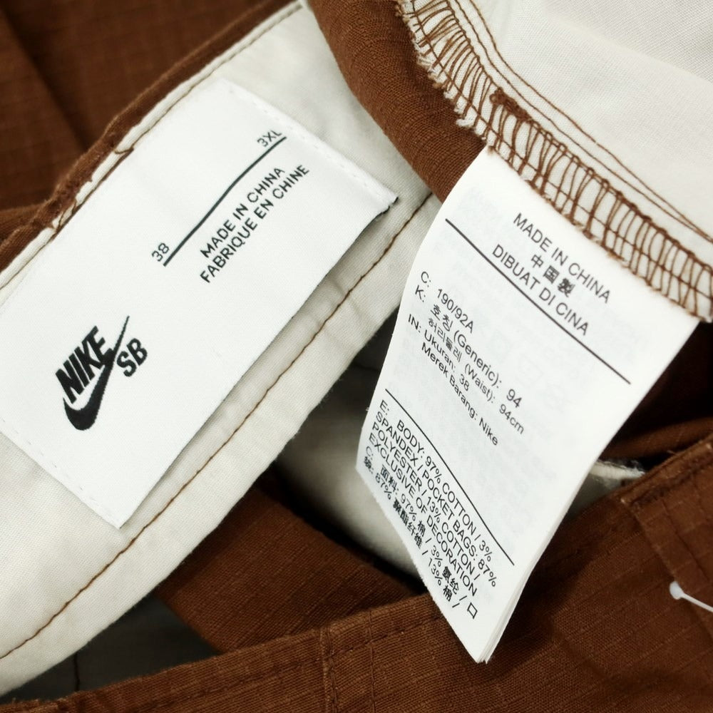 【中古】ナイキ NIKE リップストップストレッチコットン ショート カーゴパンツ ブラウン【 3XL 】【 状態ランクB 】【 メンズ 】