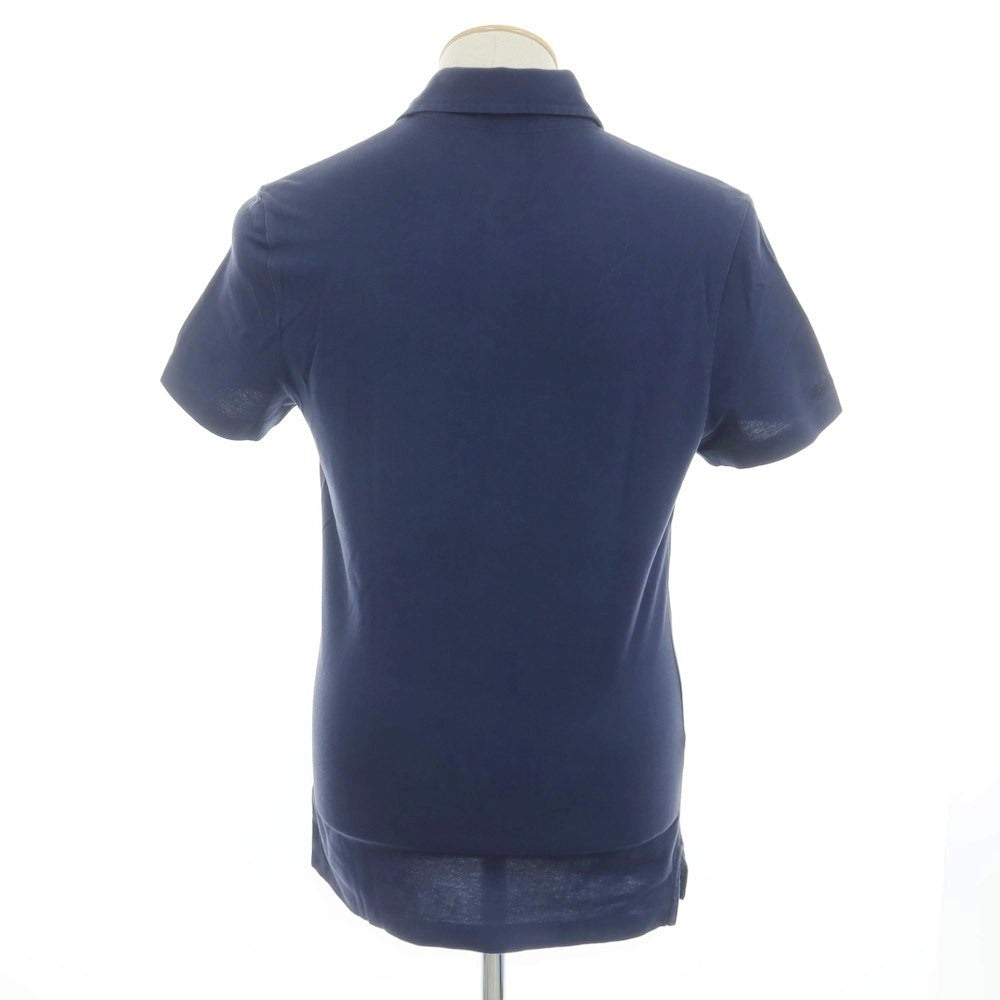 【中古】ラルフローレン パープルレーベル RalphLauren Collection Purple Label コットン鹿の子 半袖ポロシャツ ライトネイビー【サイズXS】【NVY】【S/S】【状態ランクC】【メンズ】【759184】