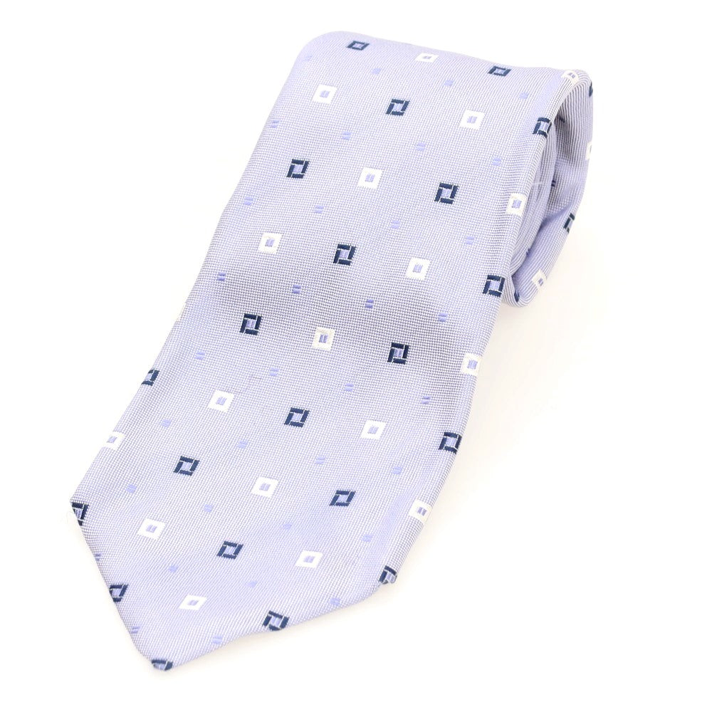 【中古】チェーザレ アットリーニ Cesare Attolini シルク 小紋柄ネクタイ ラベンダー【 状態ランクC 】【 メンズ 】