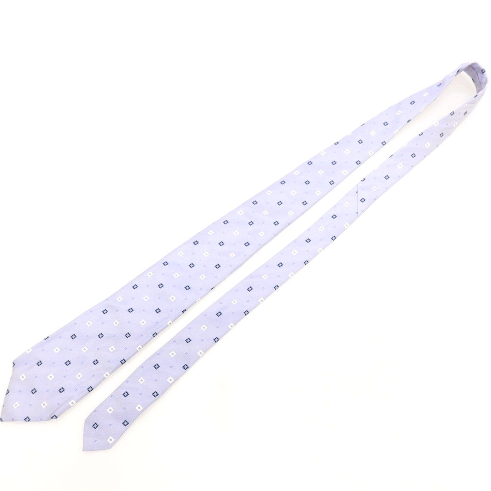 【中古】チェーザレ アットリーニ Cesare Attolini シルク 小紋柄ネクタイ ラベンダー【 状態ランクC 】【 メンズ 】
