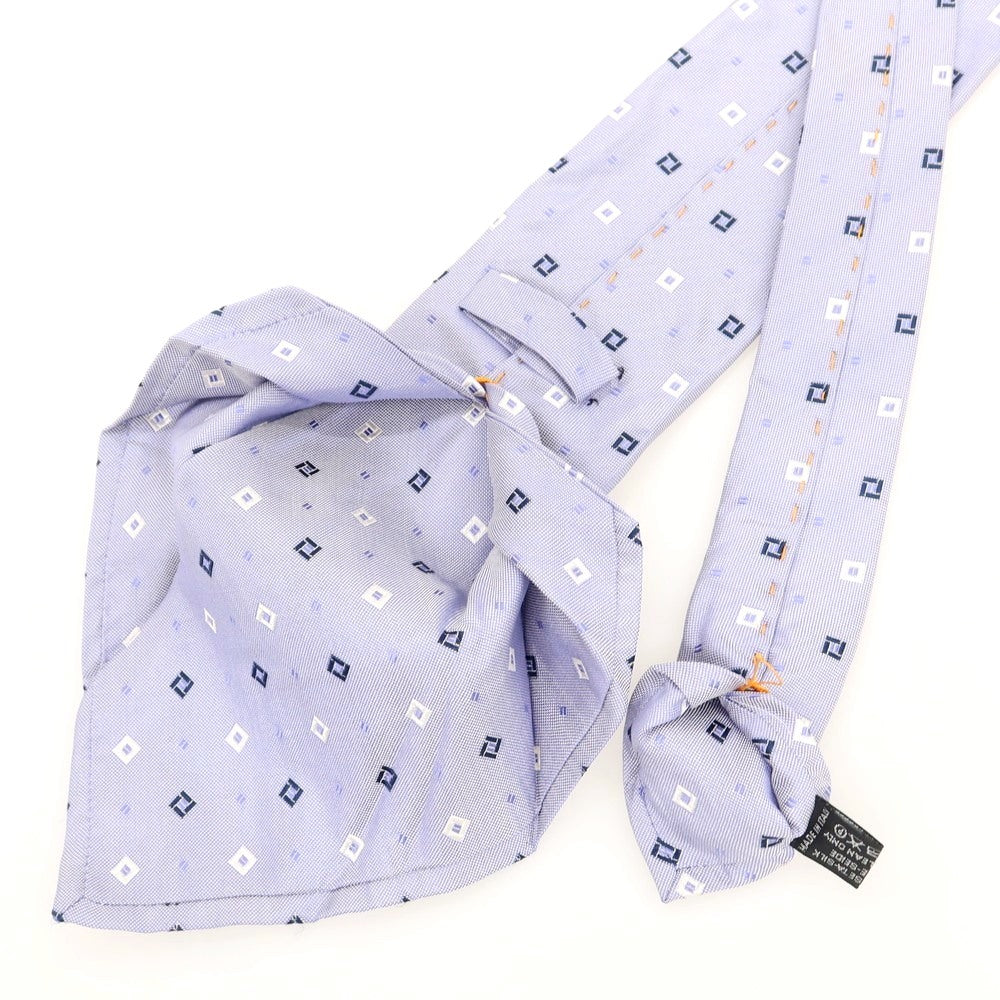 【中古】チェーザレ アットリーニ Cesare Attolini シルク 小紋柄ネクタイ ラベンダー【 状態ランクC 】【 メンズ 】