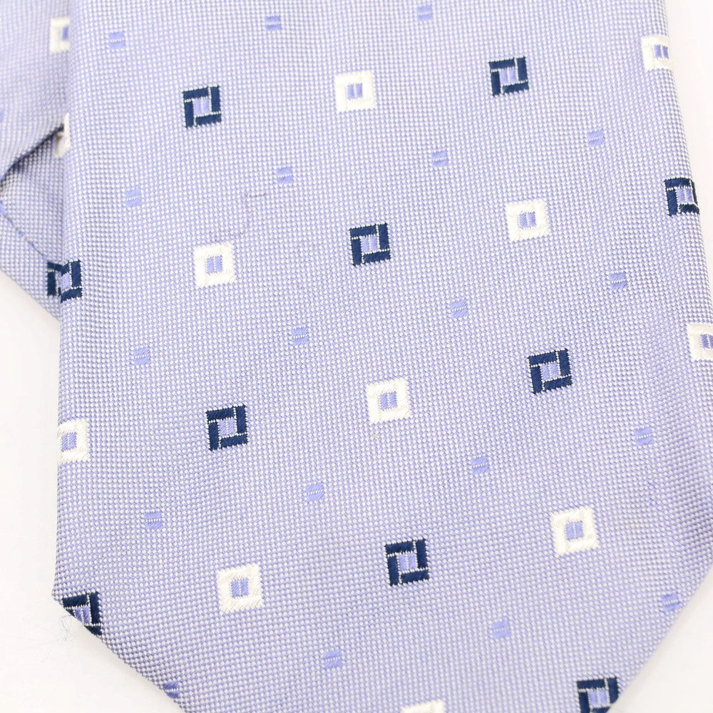 【中古】チェーザレ アットリーニ Cesare Attolini シルク 小紋柄ネクタイ ラベンダー【 状態ランクC 】【 メンズ 】