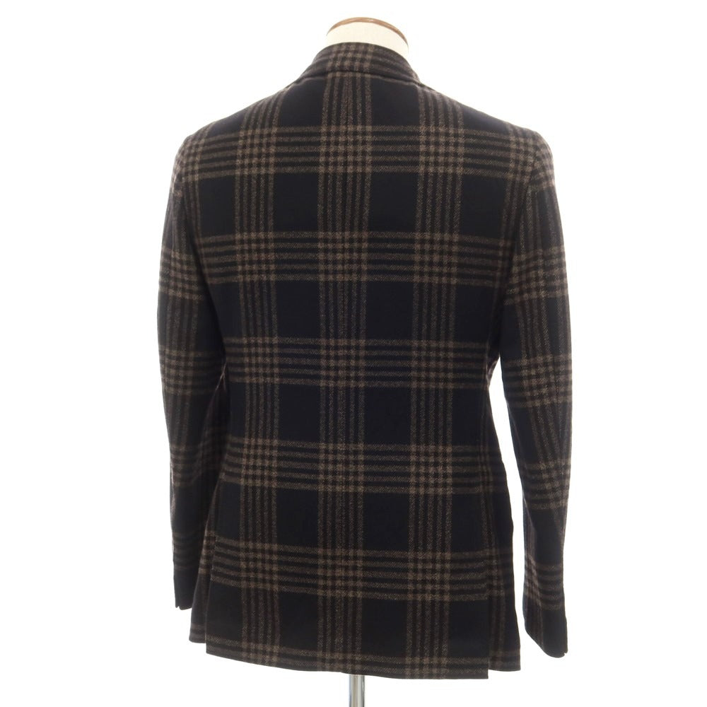 【新品アウトレット】スティレ ラティーノ STILE LATINO カシミヤ系 チェック 1B カジュアルジャケット ブラックxベージュ【 46 Drop8 】【 状態ランクN- 】【 メンズ 】