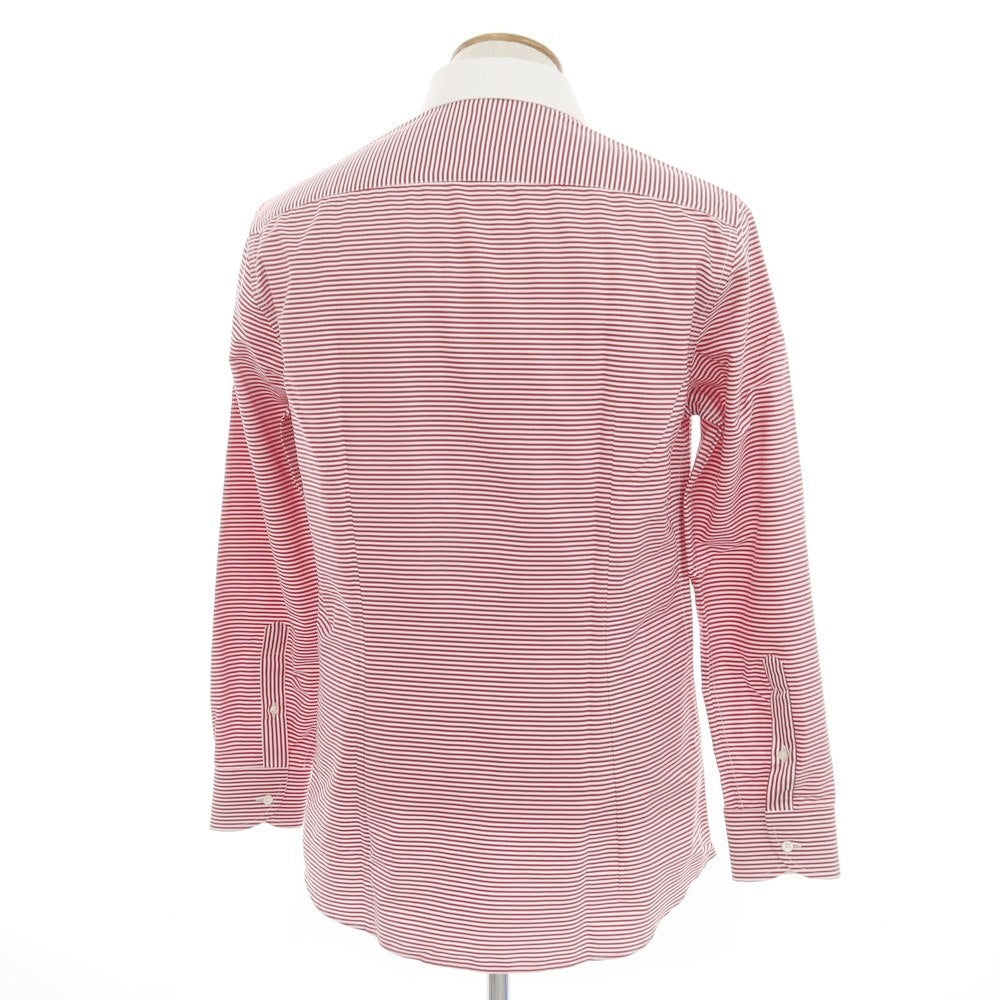 【新品】ガリア GALLIA コットン ワイドカラー ボーダー ドレスシャツ ホワイトxローズレッド【サイズ40】【WHT】【S/S/A/W】【状態ランクN】【メンズ】【759190】