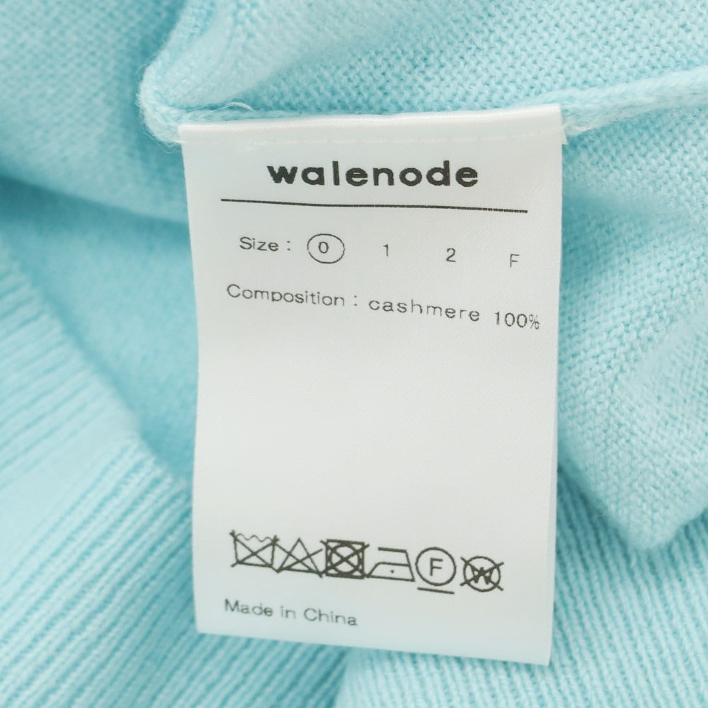 【中古】【未使用】ウェルノード walenode カシミヤ 長袖 ポロニット スカイブルー【 (0) 】【 状態ランクS 】【 メンズ 】