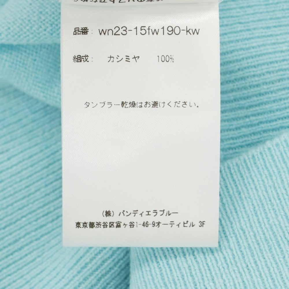【中古】【未使用】ウェルノード walenode カシミヤ 長袖 ポロニット スカイブルー【 (0) 】【 状態ランクS 】【 メンズ 】
