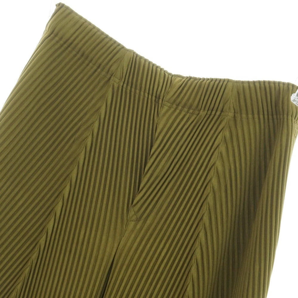 【中古】オム プリッセ イッセイミヤケ HOMME PLISSE ISSEY MIYAKE 2024年春夏 プリーツ イージーパンツ オリーブ【サイズ表記なし(L位)】【GRN】【S/S】【状態ランクA】【メンズ】【759174】
