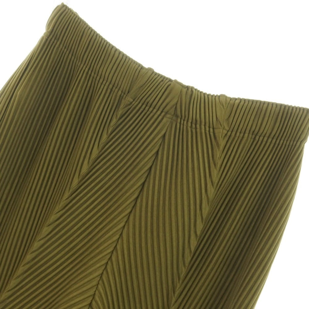 【中古】オム プリッセ イッセイミヤケ HOMME PLISSE ISSEY MIYAKE 2024年春夏 プリーツ イージーパンツ オリーブ【サイズ表記なし(L位)】【GRN】【S/S】【状態ランクA】【メンズ】【759174】