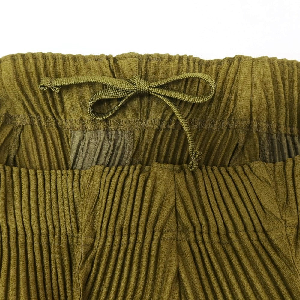 【中古】オム プリッセ イッセイミヤケ HOMME PLISSE ISSEY MIYAKE 2024年春夏 プリーツ イージーパンツ オリーブ【サイズ表記なし(L位)】【GRN】【S/S】【状態ランクA】【メンズ】【759174】