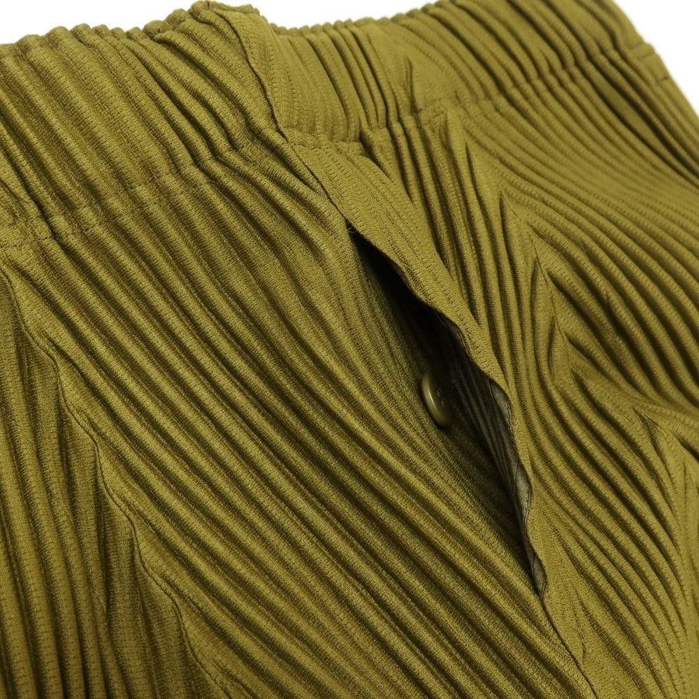 【中古】オム プリッセ イッセイミヤケ HOMME PLISSE ISSEY MIYAKE 2024年春夏 プリーツ イージーパンツ オリーブ【サイズ表記なし(L位)】【GRN】【S/S】【状態ランクA】【メンズ】【759174】