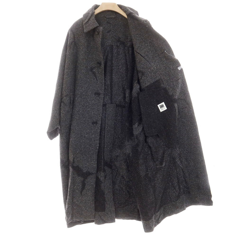 【中古】アイム メン IM MEN 2024年秋冬 シルク系 ジャカード ステンカラーコート ブラック【 表記なし(L位) 】【 状態ランクA 】【 メンズ 】