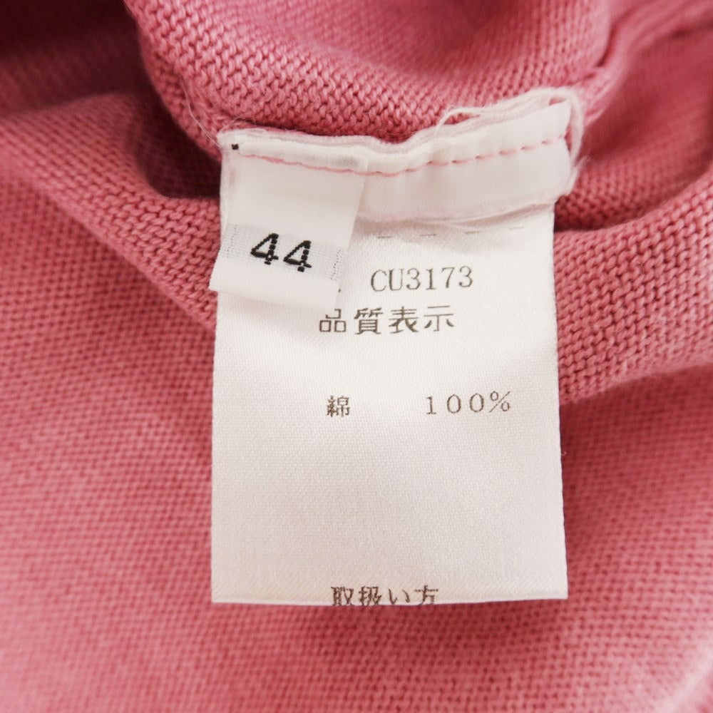【中古】クルチアーニ CRUCIANI ハイゲージコットン クルーネック 半袖 プルオーバーニット ピンク【サイズ44】【PNK】【S/S】【状態ランクC】【メンズ】【759178】