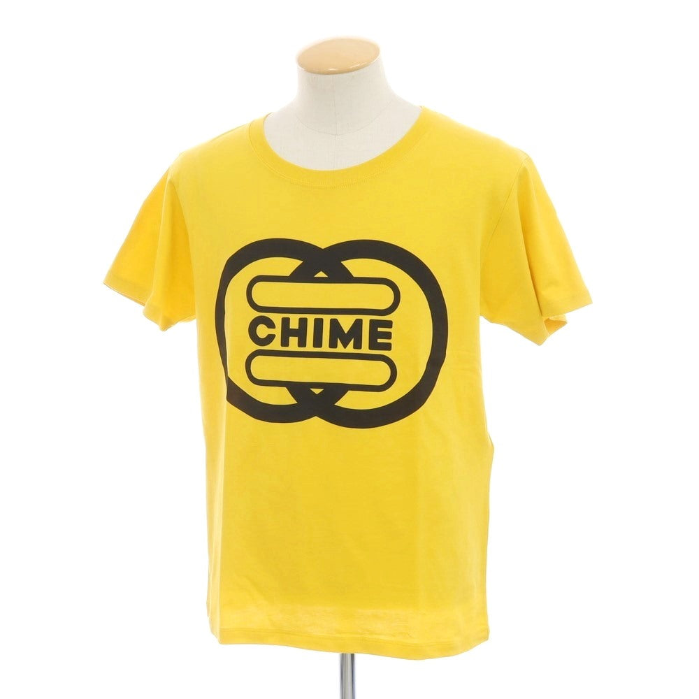 中古】グッチ GUCCI CHIME ロゴプリント 半袖Tシャツ イエロー【 XS 
