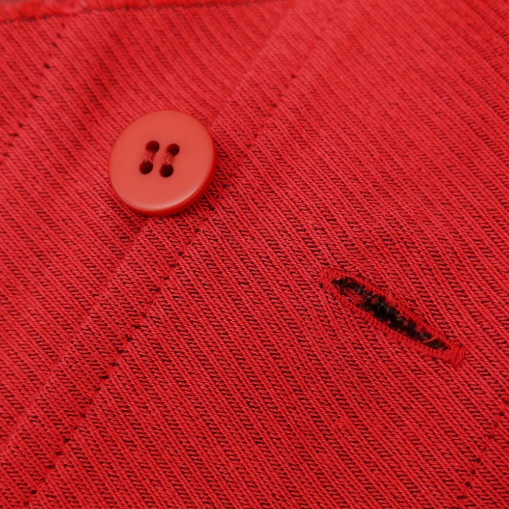 【中古】アイム メン IM MEN 2024年春夏 コットン系 プルオーバー ロングシャツ レッドxブラック【 表記なし(L位) 】【 状態ランクA 】【 メンズ 】