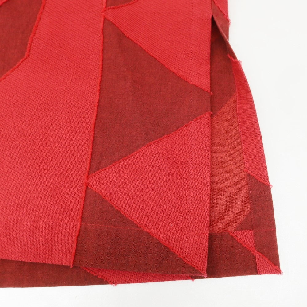 【中古】アイム メン IM MEN 2024年春夏 コットン系 プルオーバー ロングシャツ レッドxブラック【 表記なし(L位) 】【 状態ランクA 】【 メンズ 】