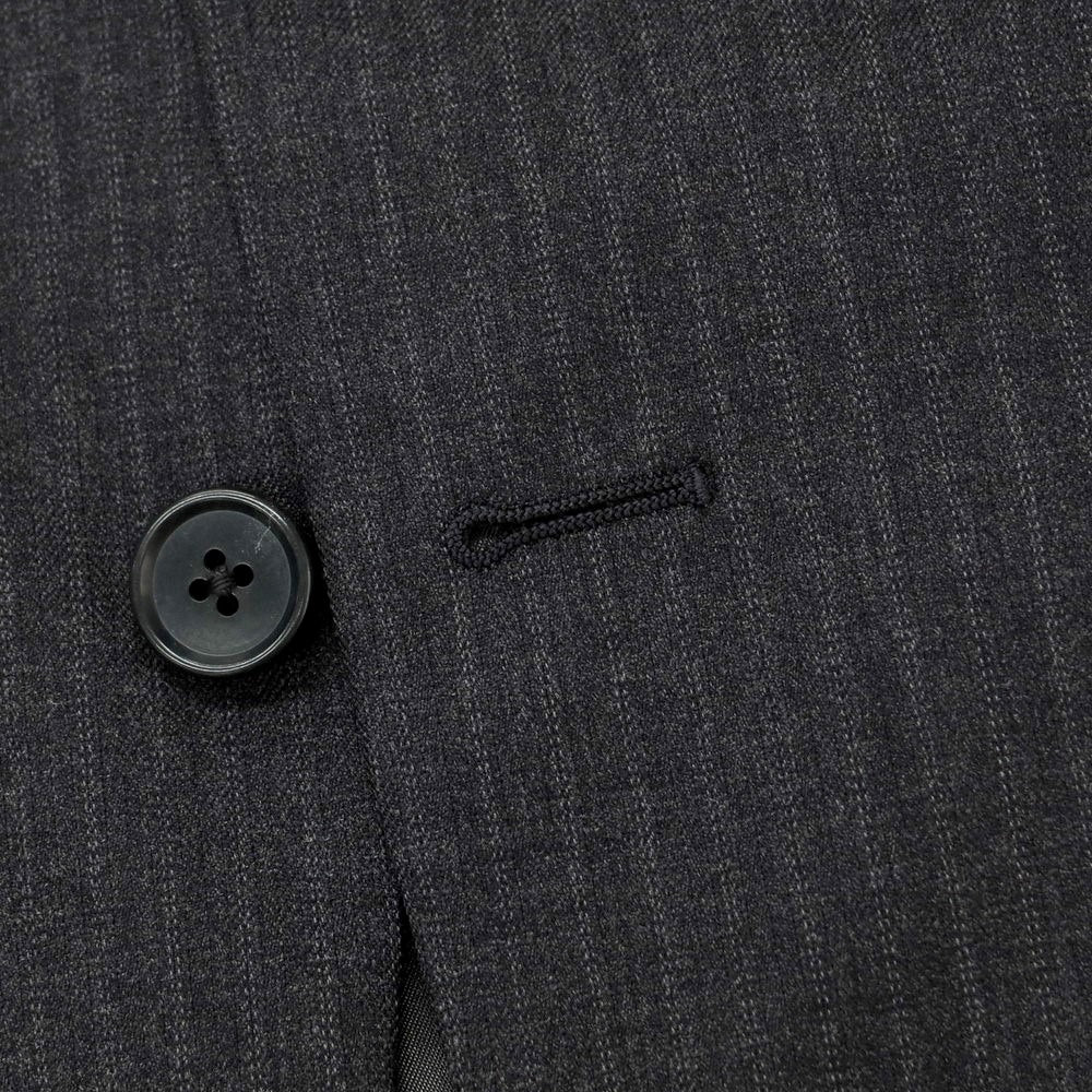 【中古】ダーバン D’URBAN ウールポリエステル ストライプ 2つボタンスーツ グレー【 92A5 (M位) 】【 状態ランクB 】【 メンズ 】