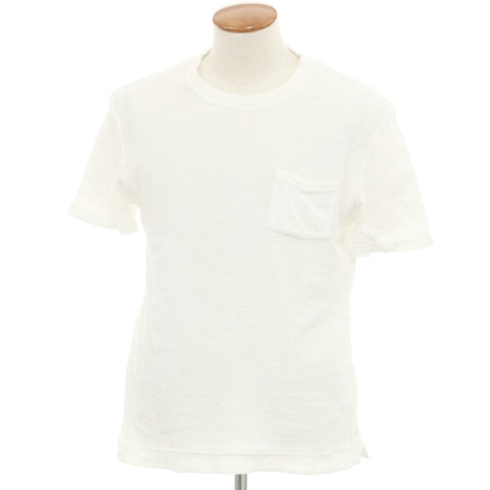 【中古】フェデーリ FEDELI BEAMSF別注 コットンパイル クルーネック 半袖Tシャツ ホワイト【 46 】【 状態ランクC 】【 メンズ 】
