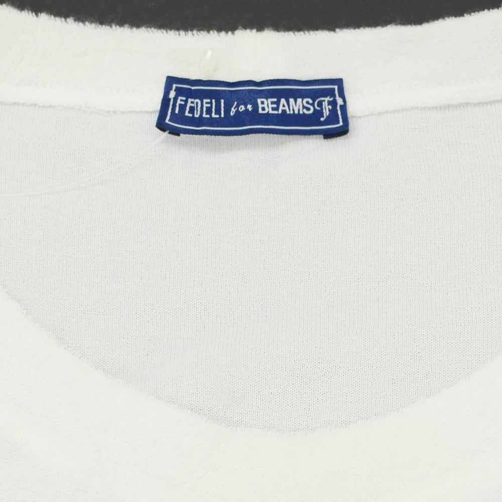 【中古】フェデーリ FEDELI BEAMSF別注 コットンパイル クルーネック 半袖Tシャツ ホワイト【 46 】【 状態ランクC 】【 メンズ 】
